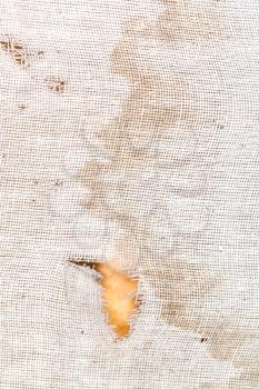 stains on the old fabric
