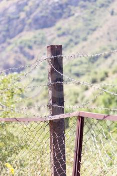 barbed wire fence