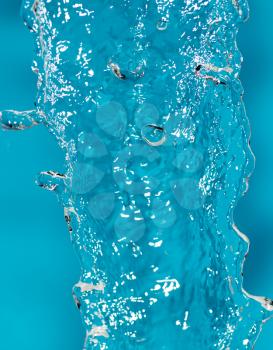 water splash on blue background