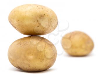 potatoes on a white background