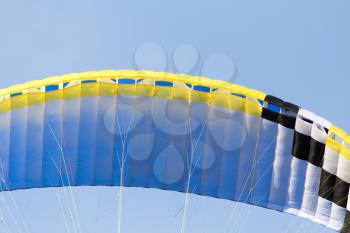 parachutist in the sky