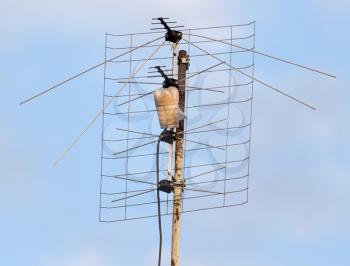 antenna on a background of blue sky