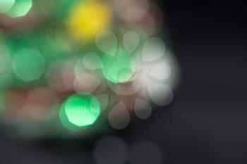 bokeh on black background