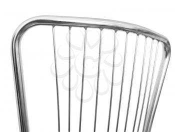 folding metal chair on a white background