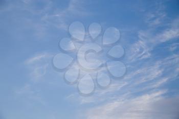 clouds in the blue sky as the background