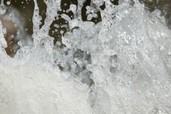 rough water with splashes on nature