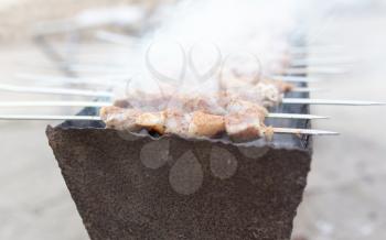 grilled skewers on the grill