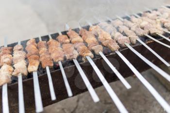 grilled skewers on the grill