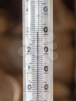 the temperature on the thermometer 30