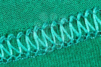 green fabric as a background. macro