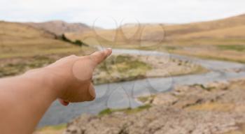 hand showing the nature