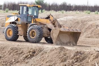 big tractor on the ground