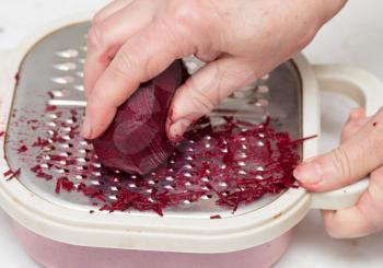 beets on a grater