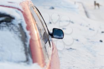 winter snow on cars