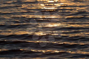 seamless texture warm color shining sunset water surface