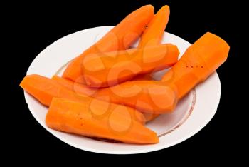 carrots on a black background