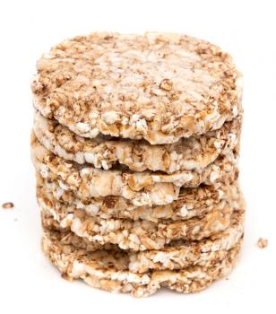 whole grain bread on a white background