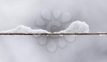 A Snow on the clothesline . A photo
