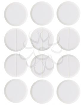 Medical pills isolated on a white background