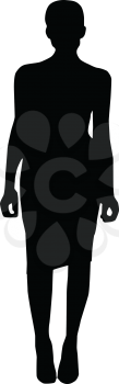 Royalty Free Clipart Image of a Woman in Silhouette