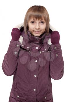 Royalty Free Photo of a Woman Wearing a Coat