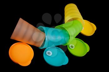 Royalty Free Photo of a Bunch of Plastic Cups
