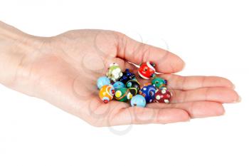 Royalty Free Photo of a Woman Holding Beads