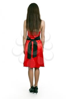 Royalty Free Photo of a Woman in a Red Dress
