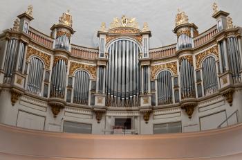 Royalty Free Photo of an Old Organ in the Church in Helsinki, Finland