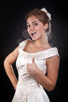 Royalty Free Photo of a Woman in a Wedding Dress