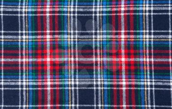 The checkered blue and red background from the warm cloth