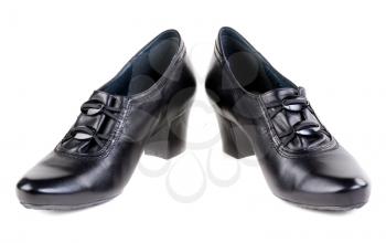 A pair of black women's shoes, isolate on white