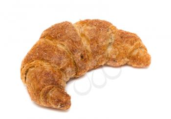 Fresh delicious croissant isolated over white background