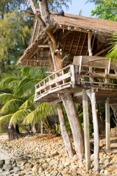 wooden bungalow resort in Koh Chang island, Thailand
