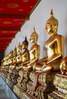Buddha statue in Wat Pho Temple in Bangkok, Thailand