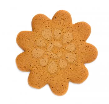 Classic sun-shaped cookies on white isolate