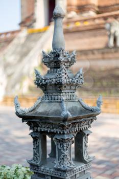 East house for spirits in Thai temple