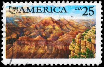 Royalty Free Photo of 1990 US Stamp Shows the Grand Canyon, Pre-Columbian America