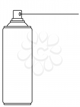 Illustration of the contour aerosol spray can
