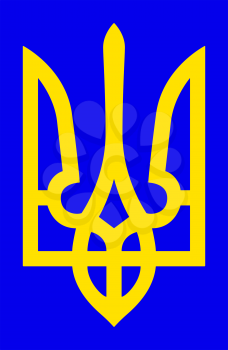 Illustration of the coat of arms of Ukraine