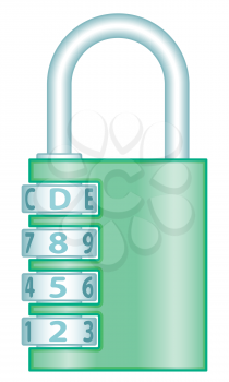 Illustration of the combination code lock