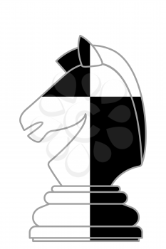 Illustration of the abstract chess knight