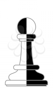 Illustration of the abstract chess pawn