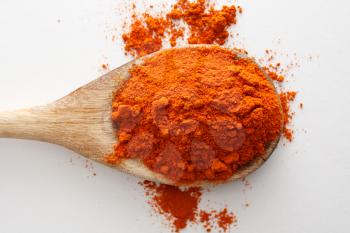 Royalty Free Photo of a Spoonful of Chili Powder