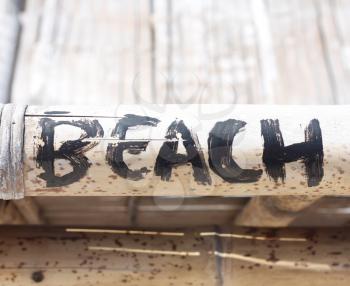 Royalty Free Photo of the Word Beach