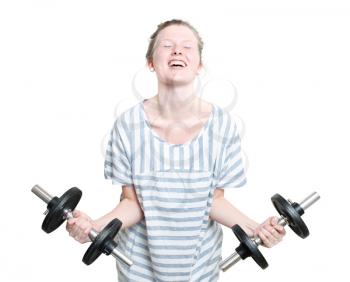 Royalty Free Photo of a Woman Lifting Weights