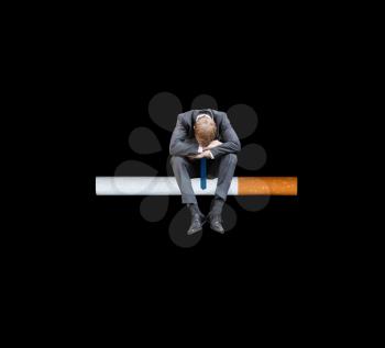 A sad smoker