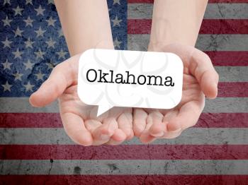 Oklahoma written in a speechbubble
