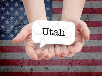 Utah written in a speechbubble