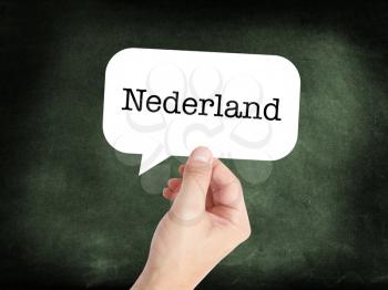 Nederland written on a speechbubble